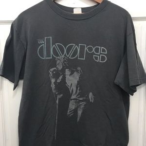 The Doors band t shirt.